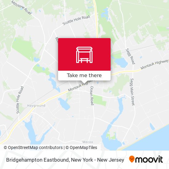 Mapa de Bridgehampton Eastbound