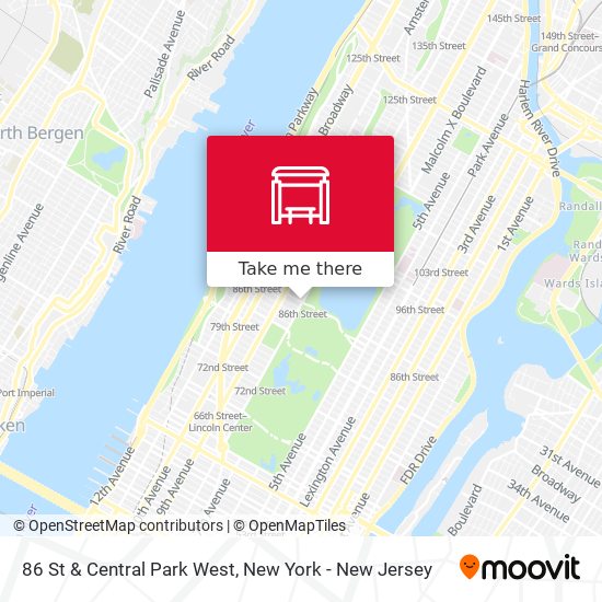 Mapa de 86 St & Central Park West