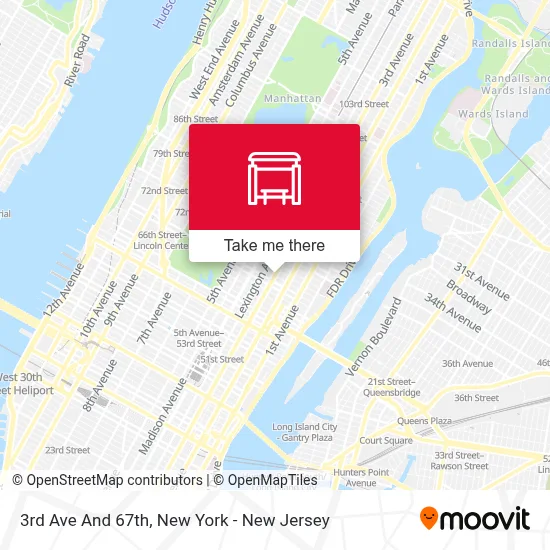 3rd Ave And 67th map