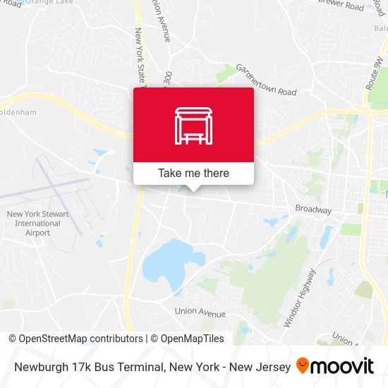 Newburgh 17k Bus Terminal map