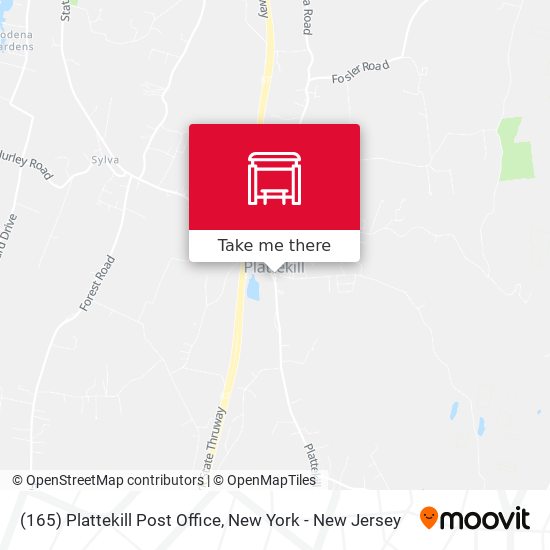 (165) Plattekill Post Office map