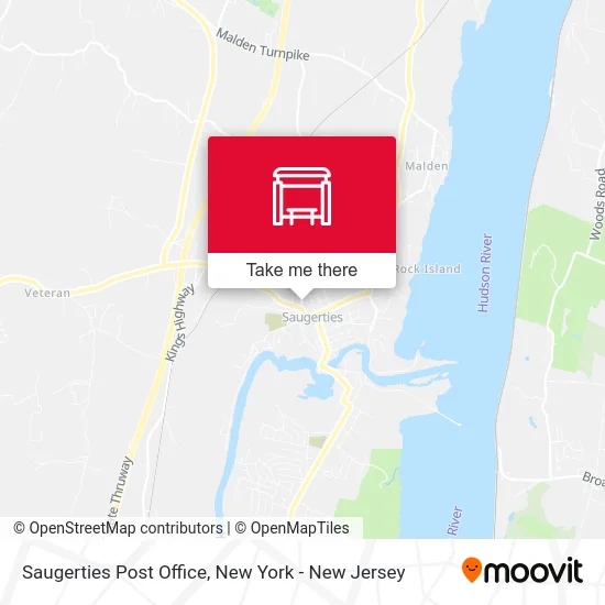 Saugerties Post Office map