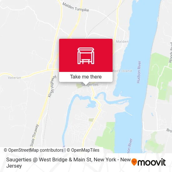 Saugerties @ West Bridge & Main St map