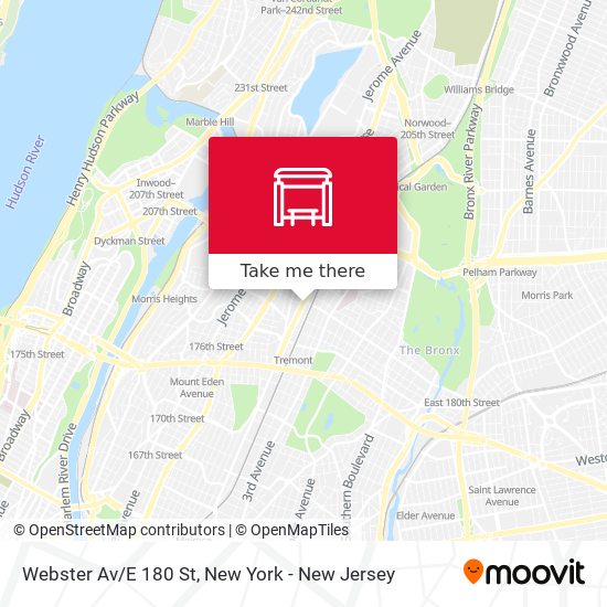 Webster Av/E 180 St map