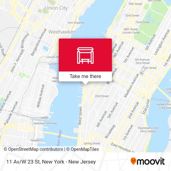 11 Av/W 23 St map