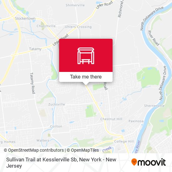 Sullivan Trail at Kesslerville Sb map