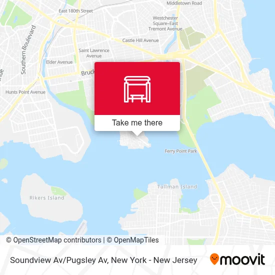 Soundview Av/Pugsley Av map