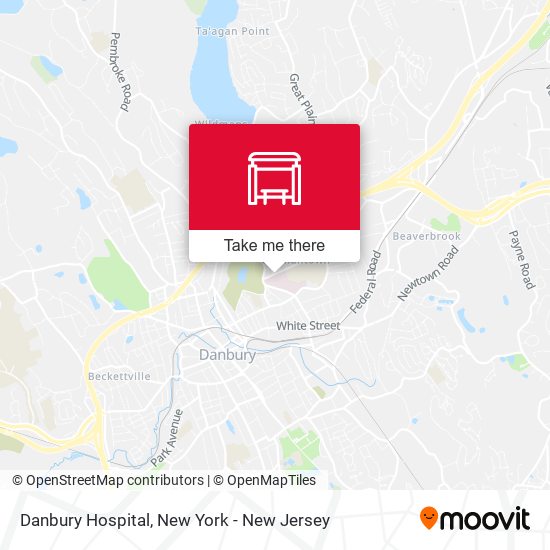 Danbury Hospital map