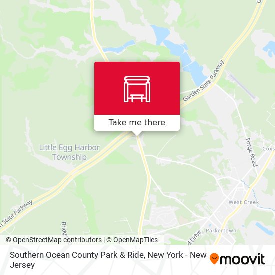 Southern Ocean County Park & Ride map