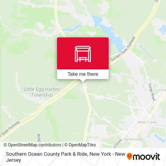 Southern Ocean County Park & Ride map