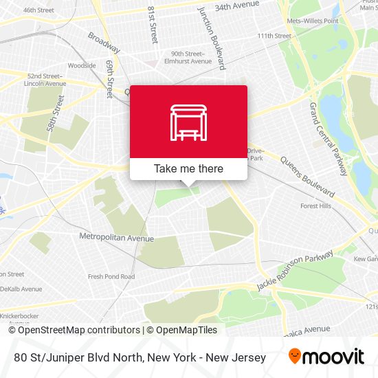 80 St/Juniper Blvd North map