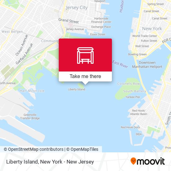 Liberty Island map