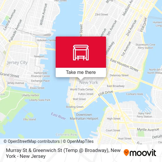Mapa de Murray St & Greenwich St (Temp @ Broadway)