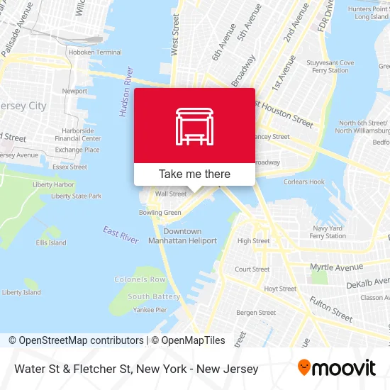 Water St & Fletcher St map