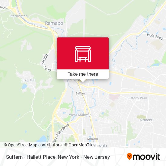 Mapa de Suffern - Hallett Place