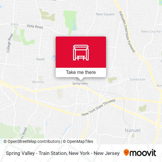 Spring Valley - Train Station map