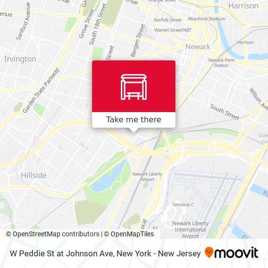 W Peddie St at Johnson Ave map