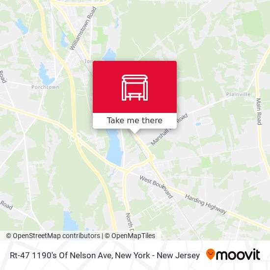 Mapa de Rt-47 1190's Of Nelson Ave