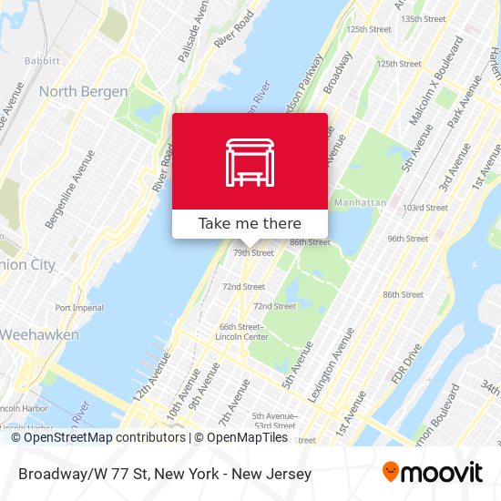 Broadway/W 77 St map