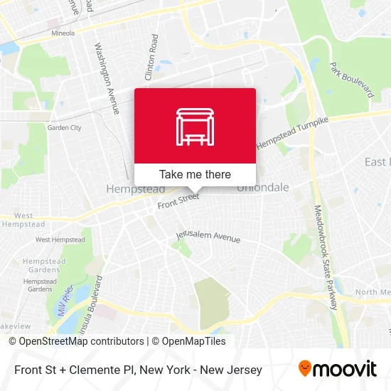 Front St + Clemente Pl map