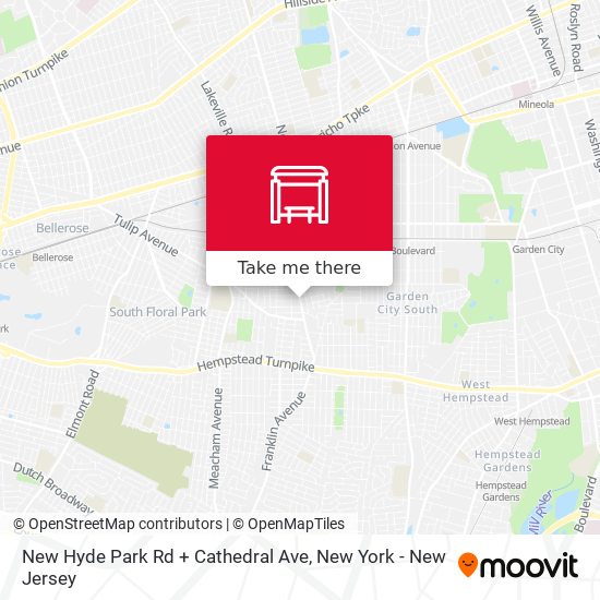 Mapa de New Hyde Park Rd + Cathedral Ave