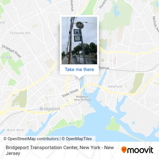 Bridgeport Transportation Center map