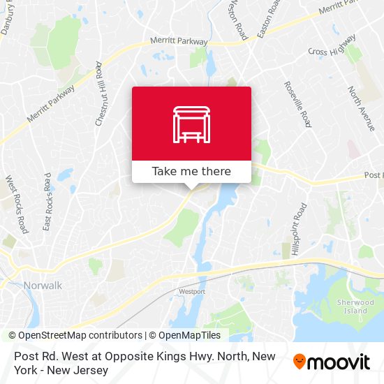 Post Rd. West at Opposite Kings Hwy. North map