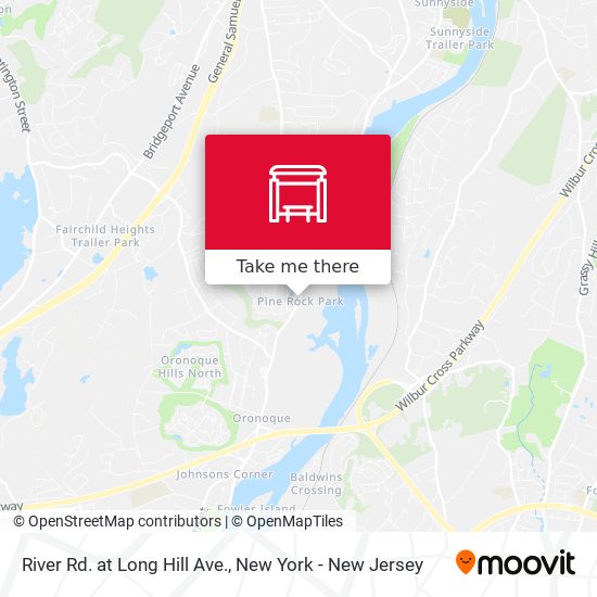 River Rd. at Long Hill Ave. map