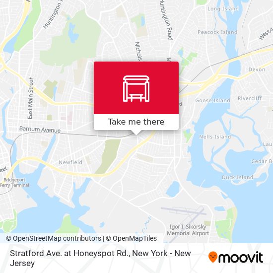 Mapa de Stratford Ave. at Honeyspot Rd.