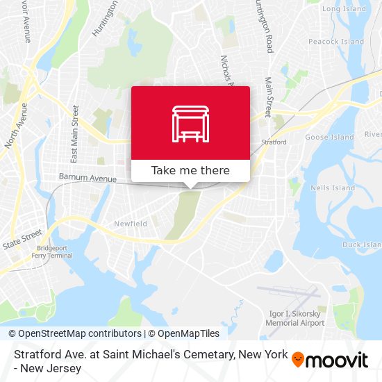 Stratford Ave. at Saint Michael's Cemetary map
