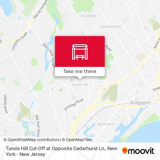 Tunxis Hill Cut-Off at Opposite Cedarhurst  Ln. map