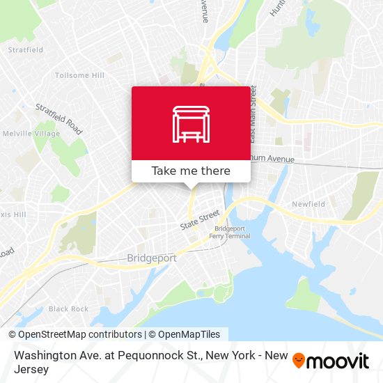 Washington Ave. at Pequonnock St. map