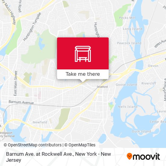 Barnum Ave. at Rockwell Ave. map