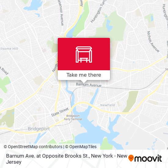 Barnum Ave. at Opposite Brooks St. map