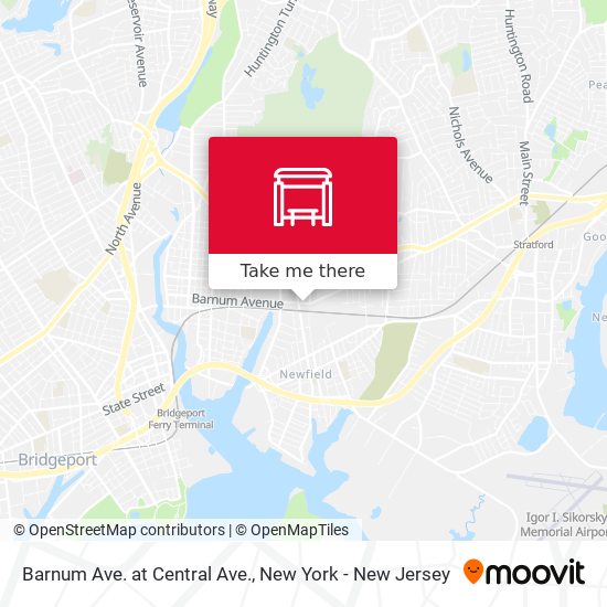 Barnum Ave. at Central Ave. map