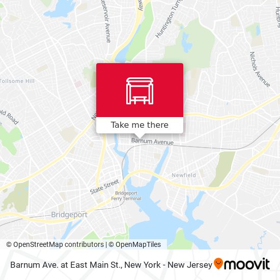 Barnum Ave. at East Main St. map
