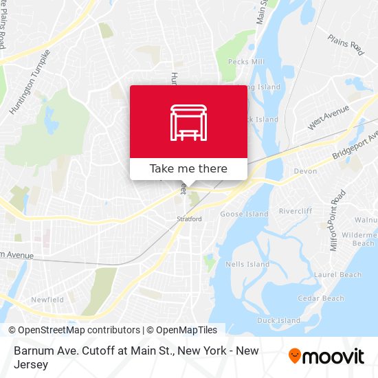 Mapa de Barnum Ave. Cutoff at Main St.