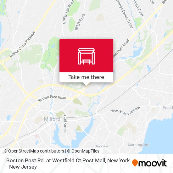 Boston Post Rd. at Westfield Ct Post Mall map