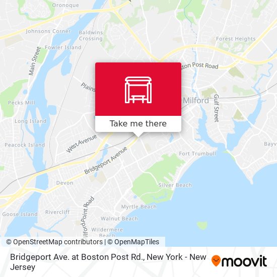 Bridgeport Ave. at Boston Post Rd. map