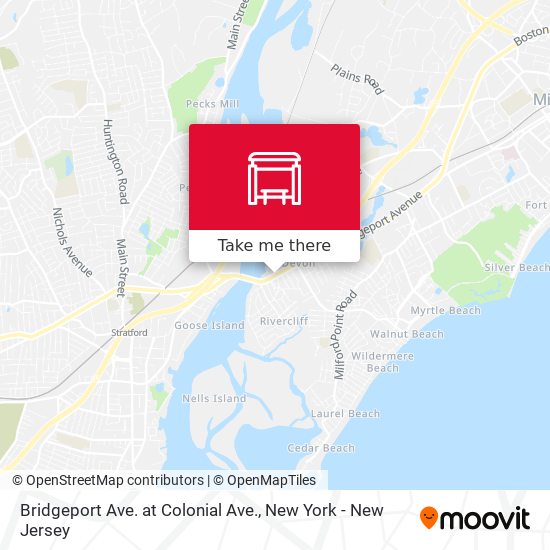 Bridgeport Ave. at Colonial Ave. map