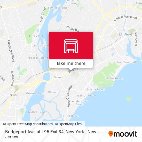 Bridgeport Ave. at I-95 Exit 34 map