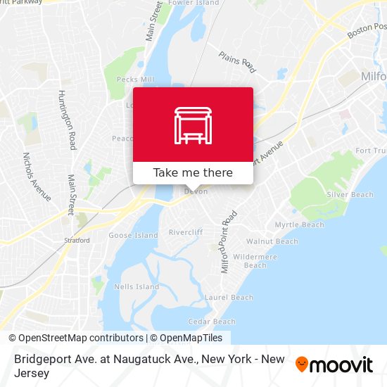 Bridgeport Ave. at Naugatuck Ave. map