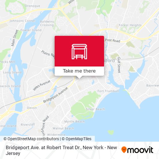 Bridgeport Ave. at Robert Treat Dr. map