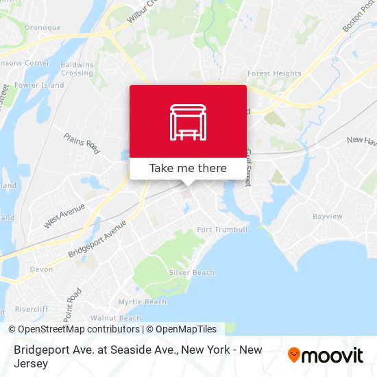 Bridgeport Ave. at Seaside Ave. map