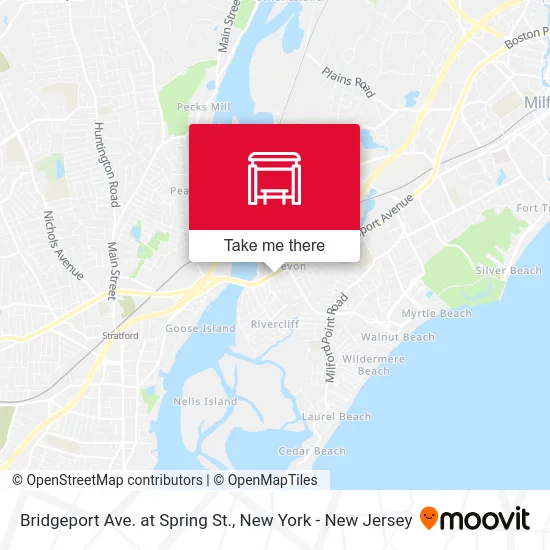 Bridgeport Ave. at Spring St. map