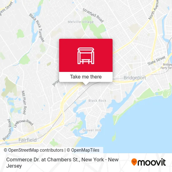 Commerce Dr. at Chambers St. map