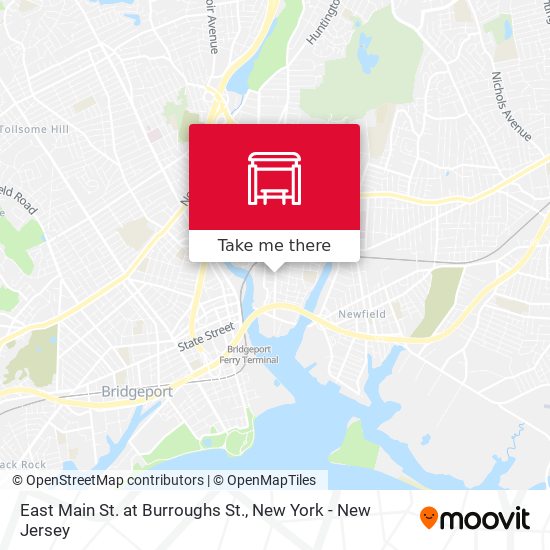 East Main St. at Burroughs St. map