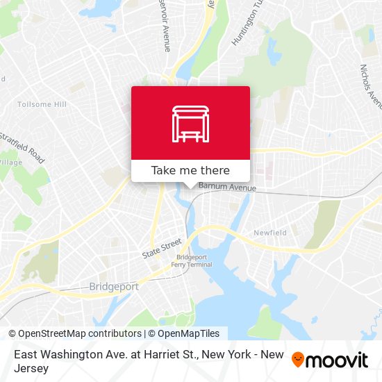 Mapa de East Washington Ave. at Harriet St.