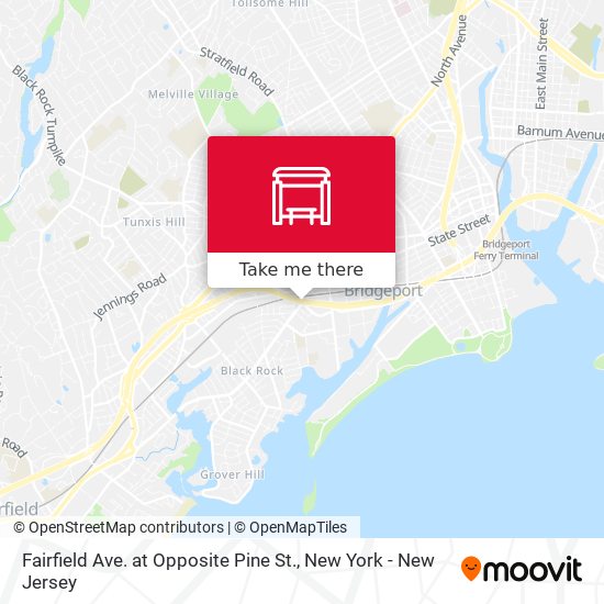 Fairfield Ave. at Opposite Pine St. map