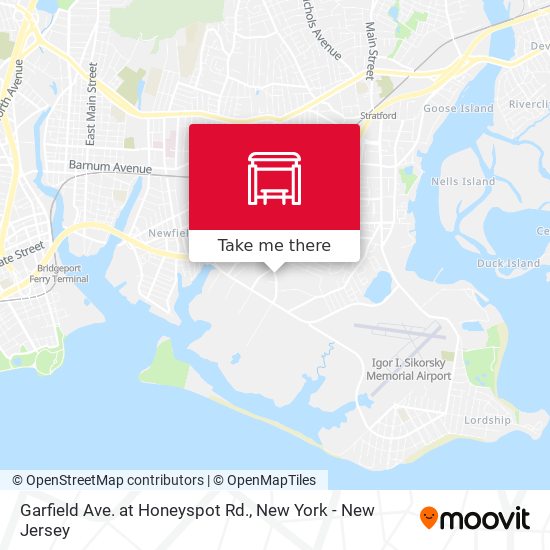 Garfield Ave. at Honeyspot Rd. map
